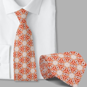 Moderne Artistieke Oranje Patroon Das