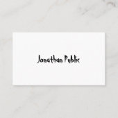 Moderne artistieke Script Design Professional Visitekaartje (Voorkant)