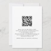 Moderne Artistieke Script Foto QR Code Huwelijk Kaart (Achterkant)
