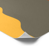 Moderne, artistieke, silhouette kleurenblokken poster (Hoek)