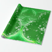 Moderne artistieke sneeuwvlokken WRAPPINGPAPIER Cadeaupapier (Uitgerold)