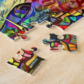 Moderne artistieke Sterrennacht schilderen Legpuzzel (Zijkant)