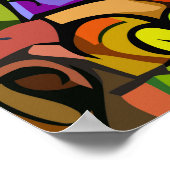 Moderne artistieke Sterrennacht schilderen Poster (Hoek)