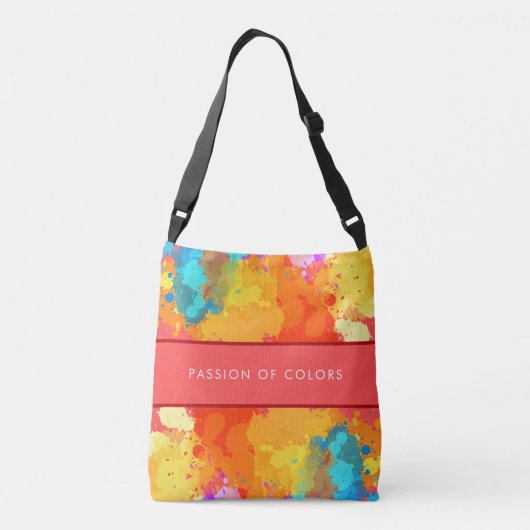 Moderne artistieke Waterverf afdrukken Crossbody Tas (Achterkant)