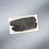 Moderne artistieke Waterverf en goud Magnetisch Visitekaartje (Voorbeeld)