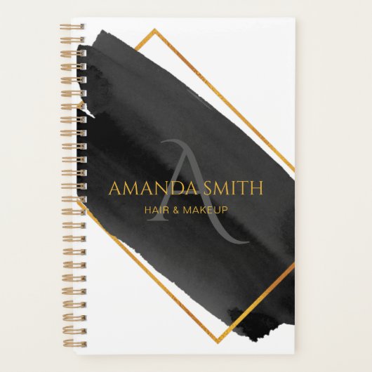 Moderne artistieke Waterverf en goud Planner (Voorkant)