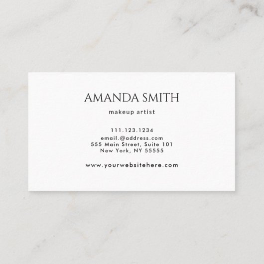 Moderne artistieke Waterverf en goud Visitekaartje (Achterkant)