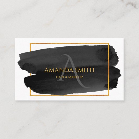 Moderne artistieke Waterverf en goud Visitekaartje (Voorkant)