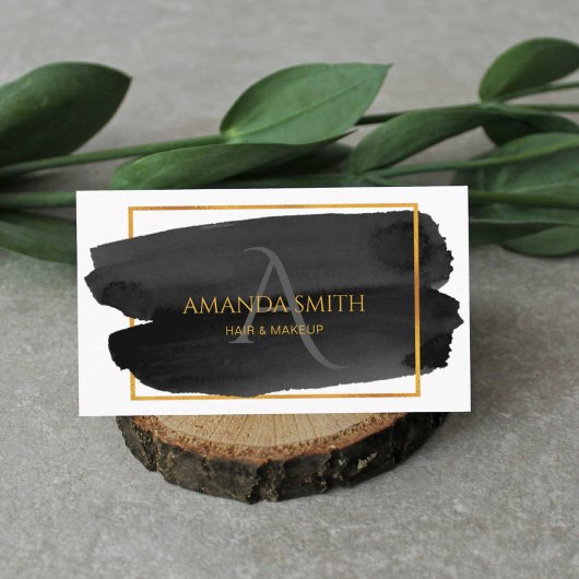 Moderne artistieke Waterverf en goud Visitekaartje