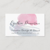 Moderne artistieke Waterverf Splash QR-code Visitekaartje (Voorkant)