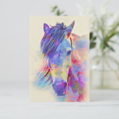 Moderne artistieke Waterverf voor paarden (Staand voorkant)