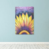 Moderne Artistieke Zonnebloem Canvas Muurkunst (Insitu (Houten vloer))