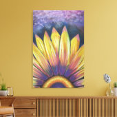 Moderne Artistieke Zonnebloem Canvas Muurkunst (Insitu (Woonkamer))
