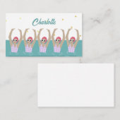 Moderne  artistieke zwemmers Synchroon zwemmen Informatiekaartje (Voorkant / Achterkant)