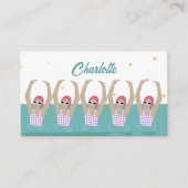 Moderne artistieke zwemmers Synchroon zwemmen Informatiekaartje (Voorkant)