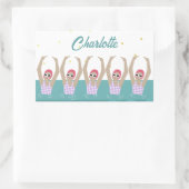 Moderne  artistieke zwemmers Synchroon zwemmen Rechthoekige Sticker (Tas)