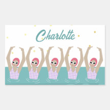 Moderne artistieke zwemmers Synchroon zwemmen