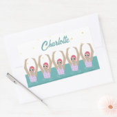 Moderne  artistieke zwemmers Synchroon zwemmen Rechthoekige Sticker (Envelop)