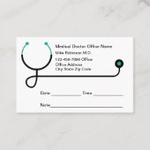 Moderne arts medische afspraak kaarten visitekaartje