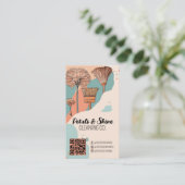 Moderne Artsy Color Splash Professionele Reiniger Visitekaartje (Staand voorkant)