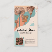 Moderne Artsy Color Splash Professionele Reiniger Visitekaartje (Voorkant)