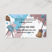 Moderne Artsy Color Splash Professionele Reiniger Visitekaartje (Achterkant)