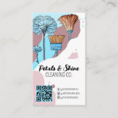 Moderne Artsy Color Splash Professionele Reiniger Visitekaartje (Voorkant)