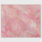 Moderne Artsy Roze Gouden Gebogen Strepen Marmer Cadeaupapier (Vlak)