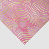 Moderne Artsy Roze Gouden Gebogen Strepen Marmer Tissuepapier (Detail)