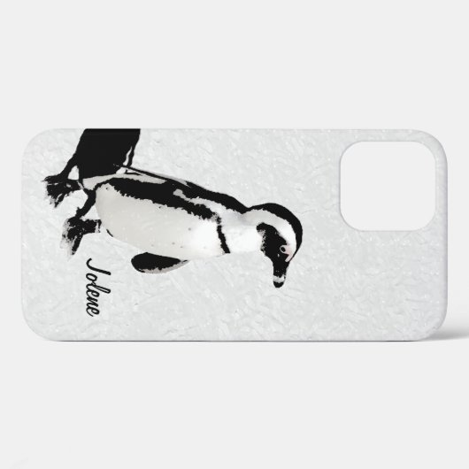 Moderne Artsy Zwart Witte Pinguïn Case-Mate iPhone Case (Achterkant (horizontaal))