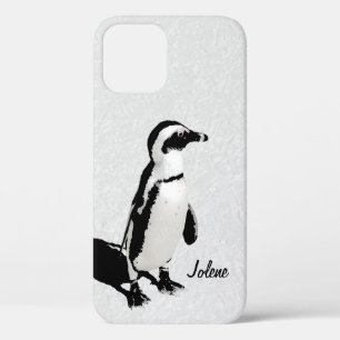 Moderne Artsy Zwart Witte Pinguïn Case-Mate iPhone Case