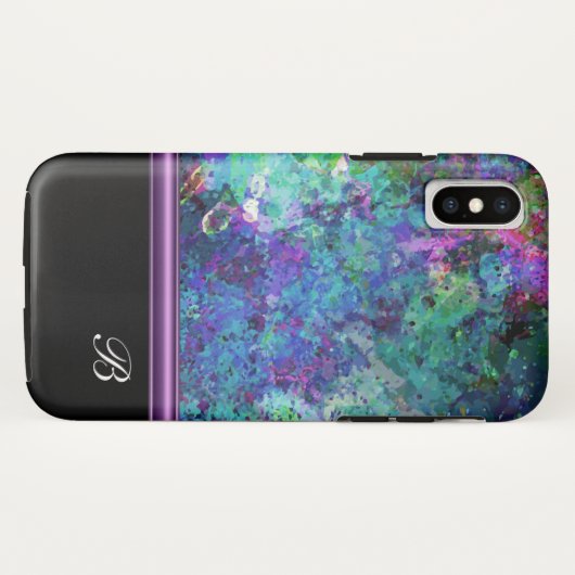 Moderne Artystieke Monogram Case-Mate iPhone Case (Achterkant (horizontaal))
