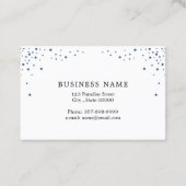 Moderne as met donkerblauwe glitter Makeup Artist Visitekaartje (Achterkant)