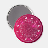 Moderne astrology Wheel zodiagift Magneet (Voorkant / Achterkant)