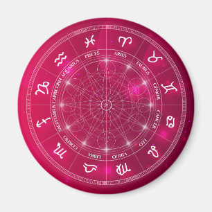 Moderne astrology Wheel zodiagift Magneet