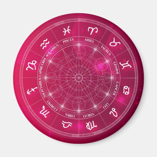 Moderne astrology Wheel zodiagift Magneet (Voorkant)
