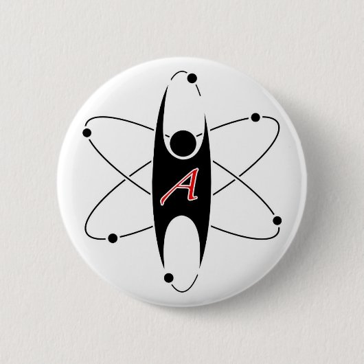 Moderne Atheïsme logo-knop, rond Ronde Button 5,7 Cm (Voorkant)