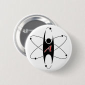 Moderne Atheïsme logo-knop, rond Ronde Button 5,7 Cm (Voorkant /achterkant)