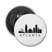 Moderne Atlanta Georgia gestileerde skyline Button Flesopener (Voorkant)