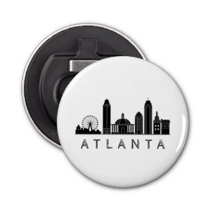 Moderne Atlanta Georgia gestileerde skyline Button Flesopener