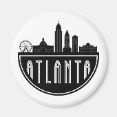 Moderne Atlanta Georgia gestileerde skyline Magneet (Voorkant)