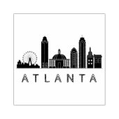 Moderne Atlanta Georgia gestileerde skyline Rubberstempel (Afrduk)