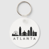 Moderne Atlanta Georgia gestileerde skyline Sleutelhanger (Voorkant)