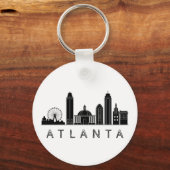 Moderne Atlanta Georgia gestileerde skyline Sleutelhanger (Achterkant)