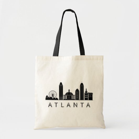 Moderne Atlanta Georgia gestileerde skyline Tote Bag (Voorkant)