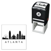 Moderne Atlanta Georgia gestileerde skyline Zelfinktende Stempel (In situ)