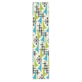 Moderne atoomtijdpatroon uit het midden van de eeu korte tafelloper (Voorkant)