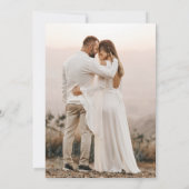 Moderne aubergine bruiloft receptie kaart (Achterkant)