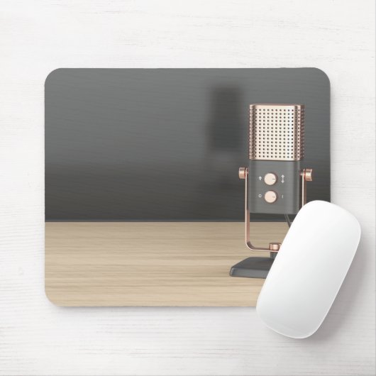 Moderne audio microfoon muismat (Met muis)