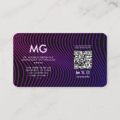 Moderne Audioloog Horen KNO Specialist Paarse Visitekaartje (Achterkant)